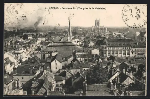 AK Troyes, Panorama Est, Vue prise de la Madeleine
