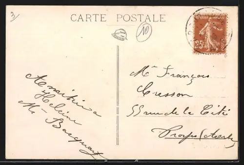 AK Bar-sur-Aube /Aube, Faubourg de Belfort avec vue sur l`hôtel et l`église adjacente