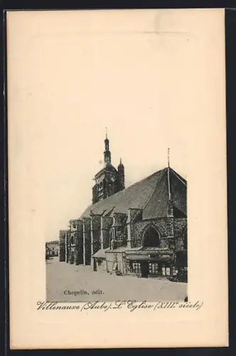 AK Villenauxe /Aube, L`Église, XIIIe siècle