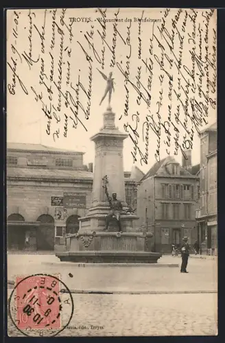 AK Troyes, Monument des Bienfaiteurs
