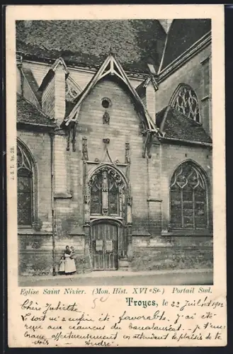 AK Troyes, Église Saint-Nizier, Portail Sud