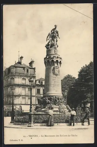 AK Troyes, Le Monument des Enfants de l`Aube