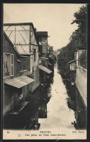 AK Troyes, Vue prise du Pont Saint-Michel