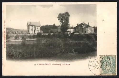 AK Bar-sur-Seine, Faubourg de la Gare