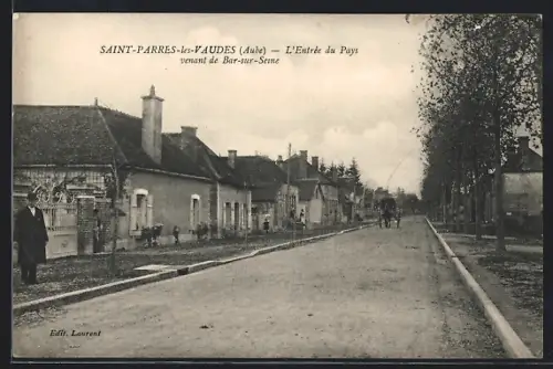 AK Saint-Parres-lès-Vaudes /Aube, L`Entrée du Pays venant de Bar-sur-Seine
