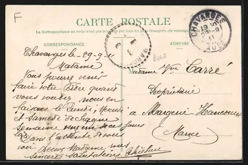 AK Chavanges /Aube, Rue du Gillard avec scènes de rue animées