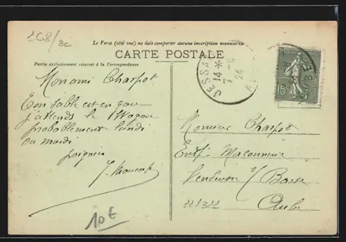 AK Jessains /Aube, Rue St-Nicolas avec maisons et arbres alignés