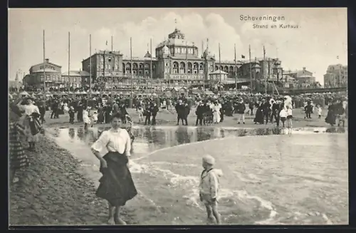 AK Scheveningen, Strand en Kurhaus
