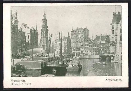 AK Amsterdam, Munttoren, Binnen-Amstel