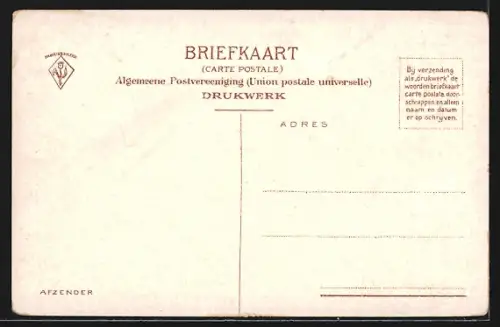 AK Zaandam, Gezicht o. d. Zaan met Tolbrug