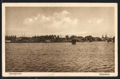 AK Zaandam, Havengezicht, Panorama