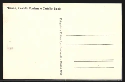 AK Merano, Castello Fontana e Castello Tirolo