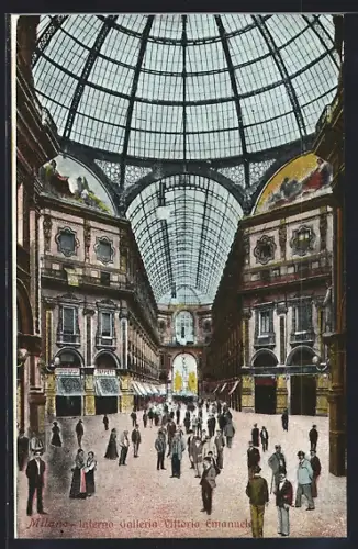 AK Milano, Interno Galleria Vittorio Emanuele
