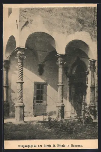 AK Ravenna, Eingangshalle der Kirche S. Vitale