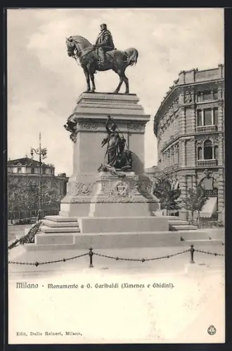 AK Milano, Monumento a G. Garibaldi
