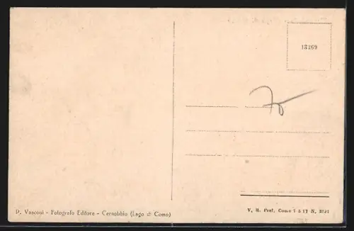 AK Cernobbio /Lago di Como, Ortsansicht mit Dampfer und Bergpanorama