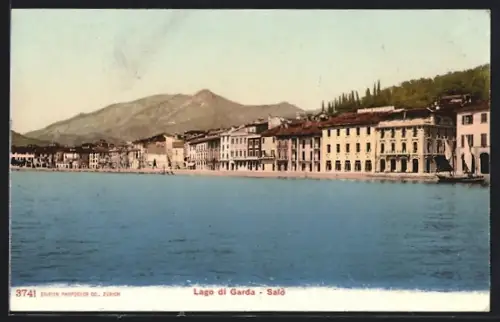 AK Salo /Lago di Garda, Ortspanorama vom Wasser aus