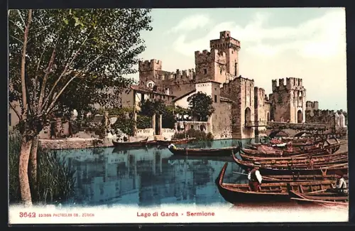 AK Sirmione, Ortspartie am Lago die Garda