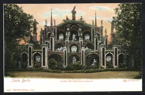 AK Isola Bella, Grotta del Giardino Centrale, um 1900