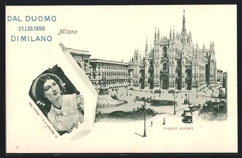 AK Milano, Piazza Duomo, Dal Duomo 1899, G. Modiano e C.