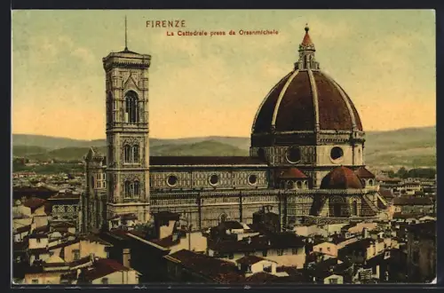 AK Firenze, La Cattedrale presa da Orsanmichele