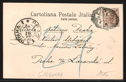 AK Gargnano /Lago di Garda, Ortspanorama vom Wasser aus