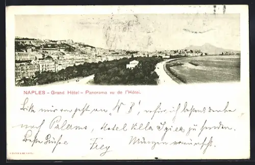 AK Naples, Grand Hotel, Panorama vu de l`Hotel