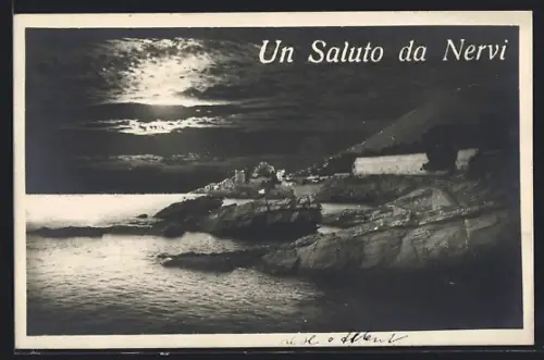 AK Nervi, Uferpanorama im Mondschein