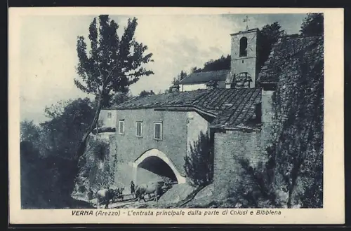 AK Verna /Arezzo, L`entrata principale dalla parte di Chiusi e Bibbiena