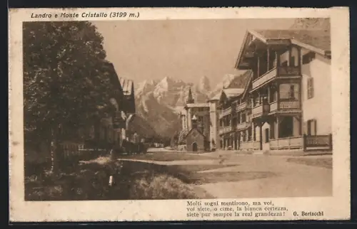 AK Landro, Panorama e Monte Cristallo