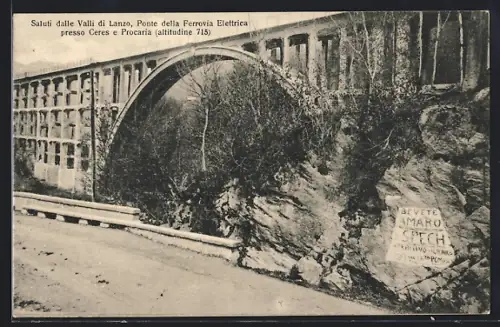 AK Valli di Lanzo, Ponte della Ferrovia Elettrica presso Ceres e Procaria