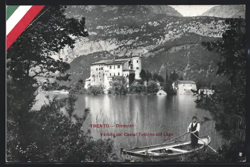 AK Toblino, Veduta del Castel Toblino col Lago