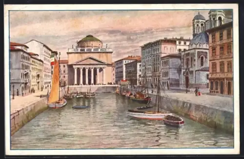 AK Trieste, Canale, Chiesa S. Antonio, Segelboote