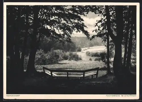 AK Hamburg-Bergedorf, Fuchswiese im Stadtpark