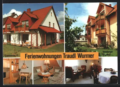 AK Staffelstein / Bayern, Ferienwohnungen Traudl Wurmer, Frankernring 17, Annaberger Strasse 2