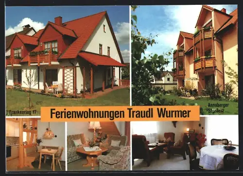 AK Staffelstein / Bayern, Ferienwohnungen Traudl Wurmer, Frankenring 17 und Annaberger Strasse 2, Innenansichten
