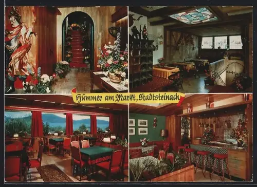 AK Stadtsteinach, Hümmer am Markt, Gasthof und Metzgerei, Innenansichten, Marktplatz 4