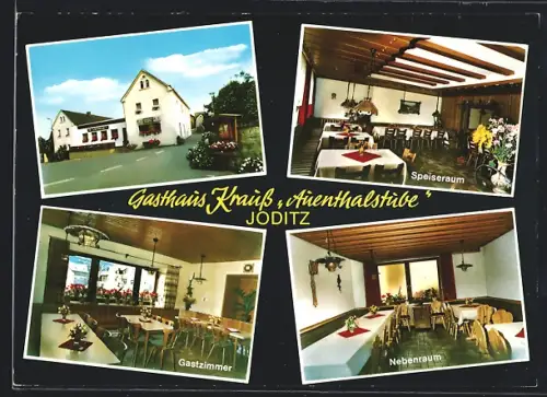 AK Joditz, Gasthaus Walter Krauss Auenthalstube, Kirchplatz 2