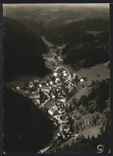 AK Dürrenwaid im Frankenwald, Ortsansicht im Tal