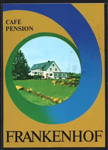 AK Geroldsgrün bei Bad Steben, Café Pension Frankenhof, Inh. G. u. B. Sattler