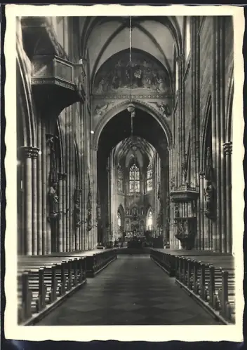 AK Freiburg i. Br., Das Münster, Innenansicht