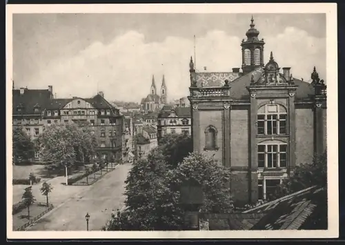 AK Hof a. d. Saale, Sophien-Schule, Stadtansicht
