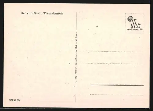 AK Hof a. d. Saale, Theresienstein