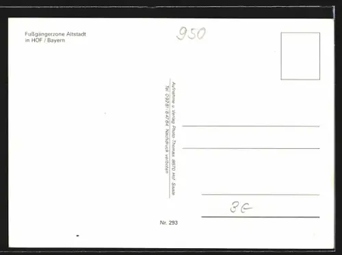 AK Hof /Bayern, Fussgängerzone Altstadt, Kirche