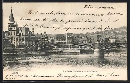 AK Liège, La Poste Centrale et la Passerelle