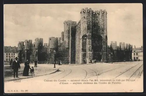 AK Gand, Château des Comtes, existerait depuis l`an 868, reconstruit en 1180