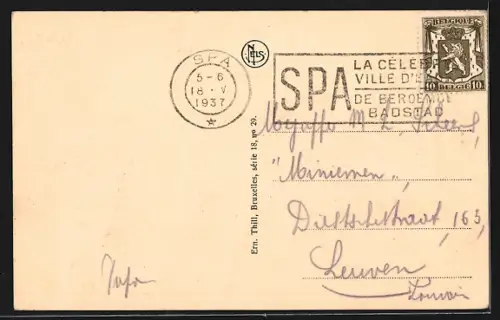 AK Spa, La Fraineuse, Siège de la Conférence de Spa en 1920