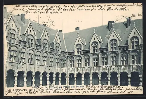 AK Liège, La 1re Cour du Palais des Princes