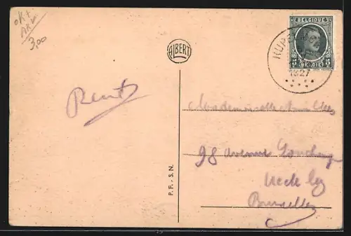 AK Rupelmonde, Panorama mit Turm