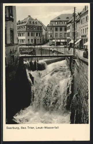 AK Saarburg /Trier, Leuk-Wasserfall